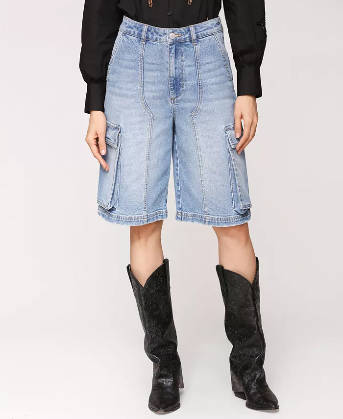 Женские мешковатые джинсовые шорты-карго Avec Les Filles, синий
Женские мешковатые джинсовые шорты-карго Avec Les Filles, синий