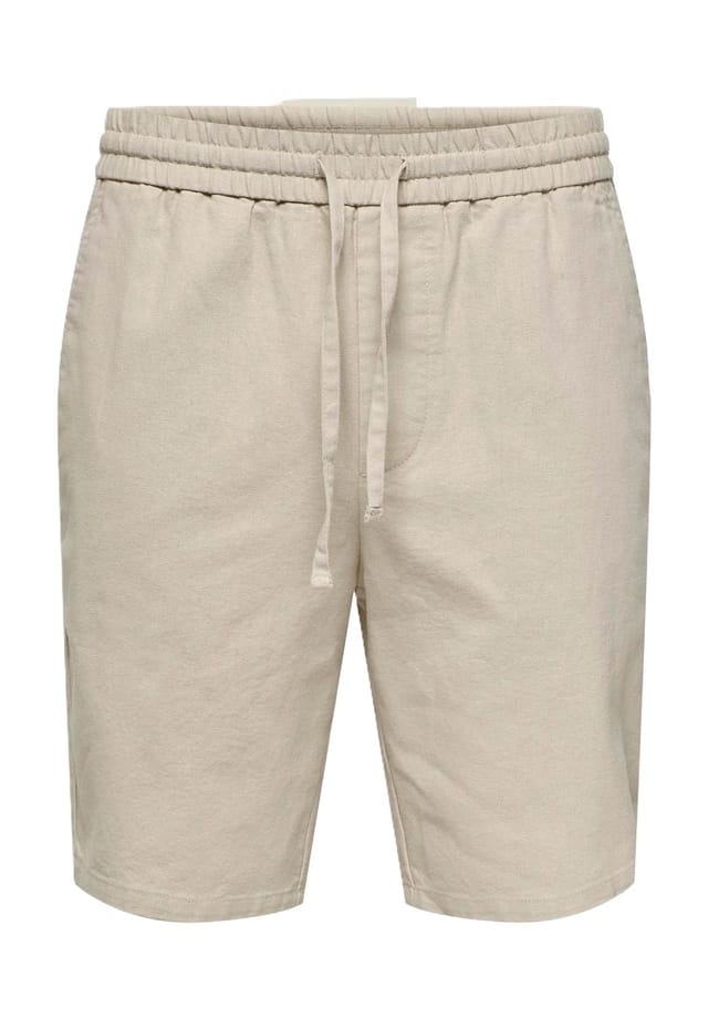 Шорты из льна с эластичным поясом Only & Sons, бежевый
Шорты из льна с эластичным поясом Only & Sons, бежевый