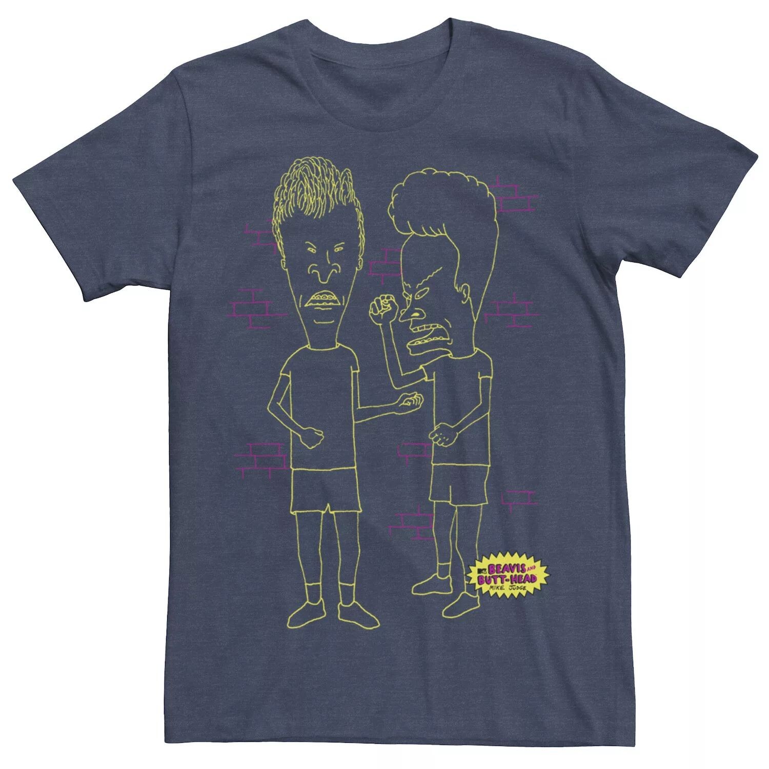 Мужская футболка с неоновым контуром Beavis & Butthead Licensed Character
Мужская футболка с неоновым контуром Beavis & Butthead Licensed Character