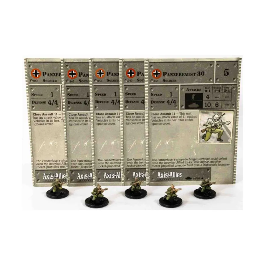 Панцерфауст 30 (1939-1945) (С) x5, Axis & Allies - Collectible Miniatures Game - 1939-1945 Singles
Панцерфауст 30 (1939-1945) (С) x5, Axis & Allies - Collectible Miniatures Game - 1939-1945 Singles