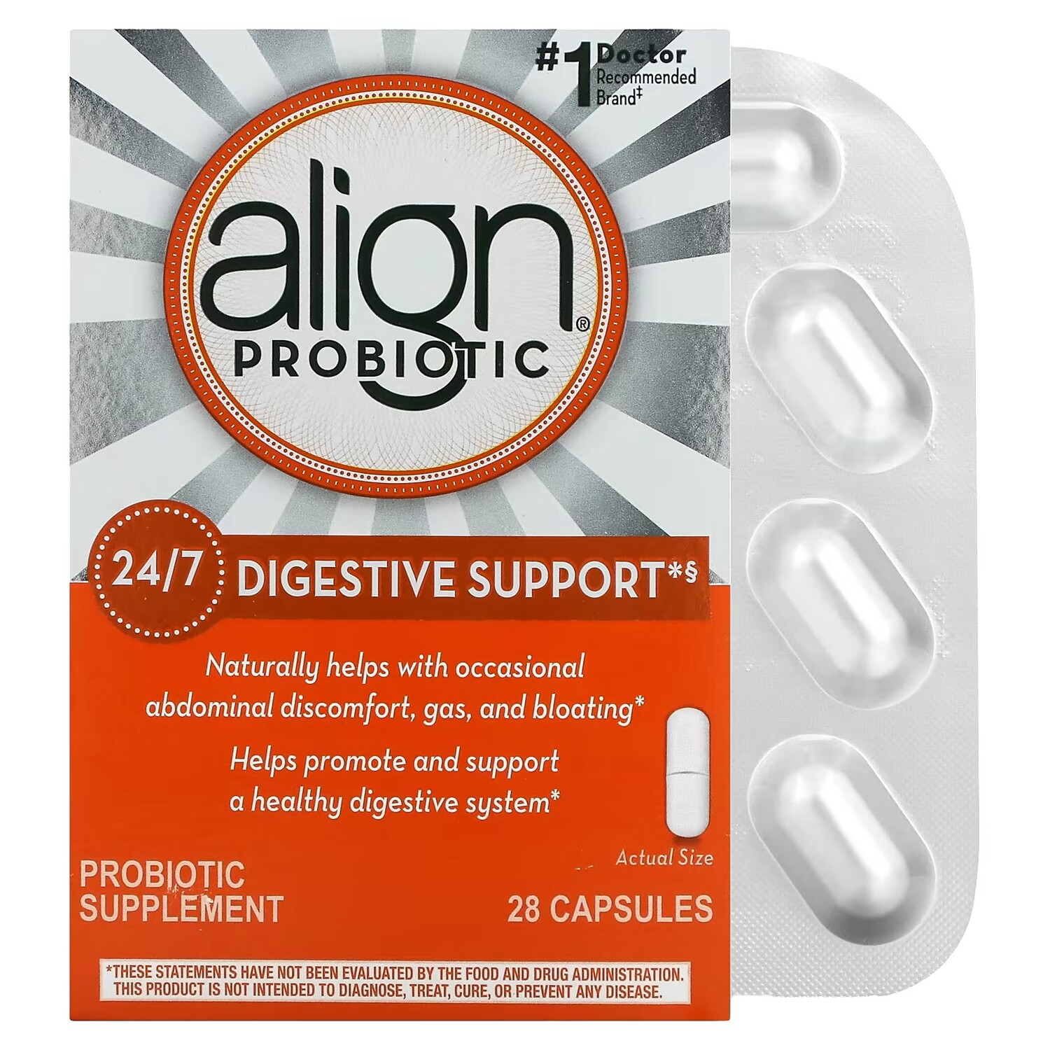 Align Probiotics 24/7 Пробиотическая добавка, 28 капсул
Align Probiotics 24/7 Пробиотическая добавка, 28 капсул