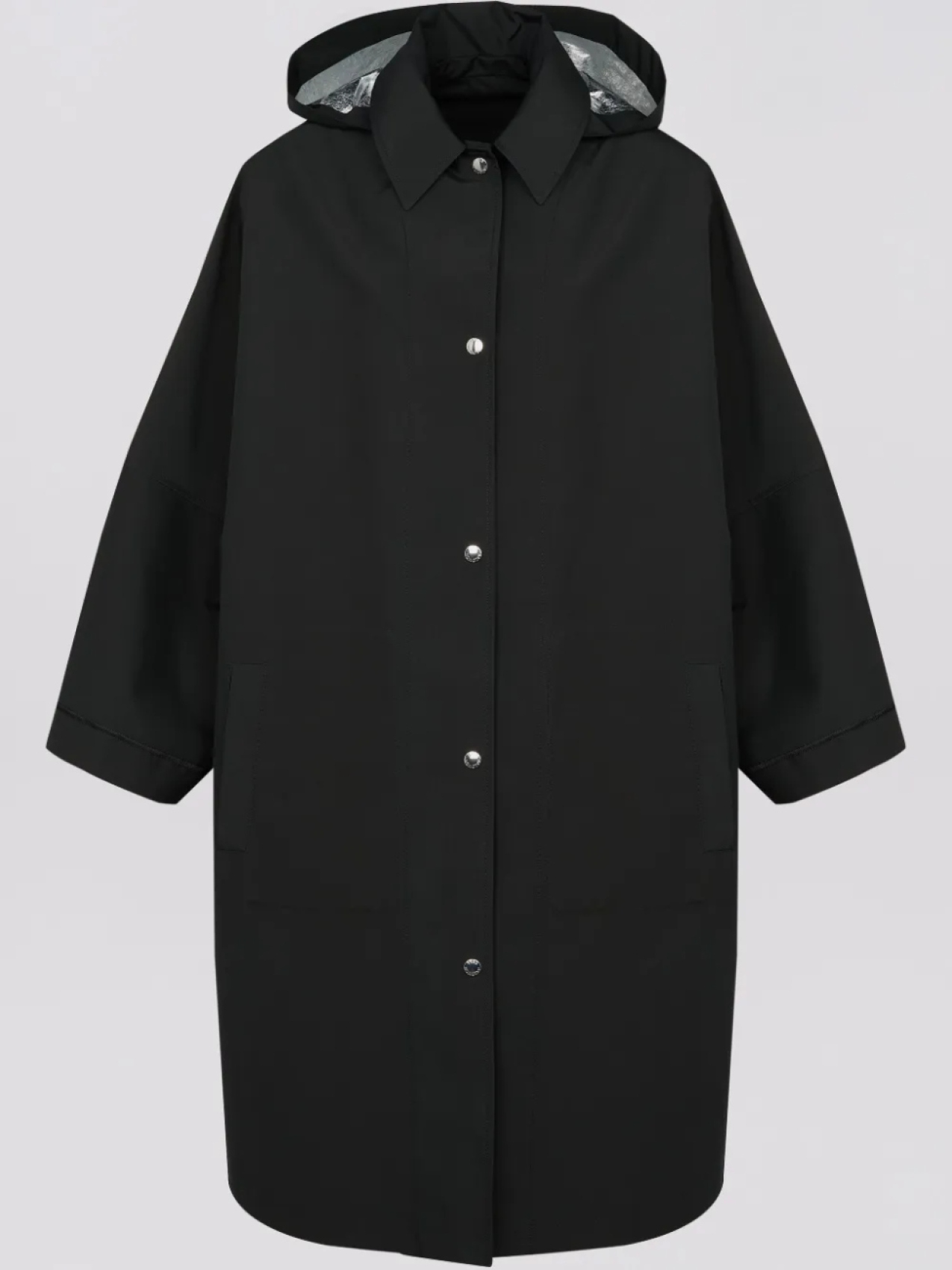 Плащ с капюшоном Yves Salomon, черный
Плащ с капюшоном Yves Salomon, черный