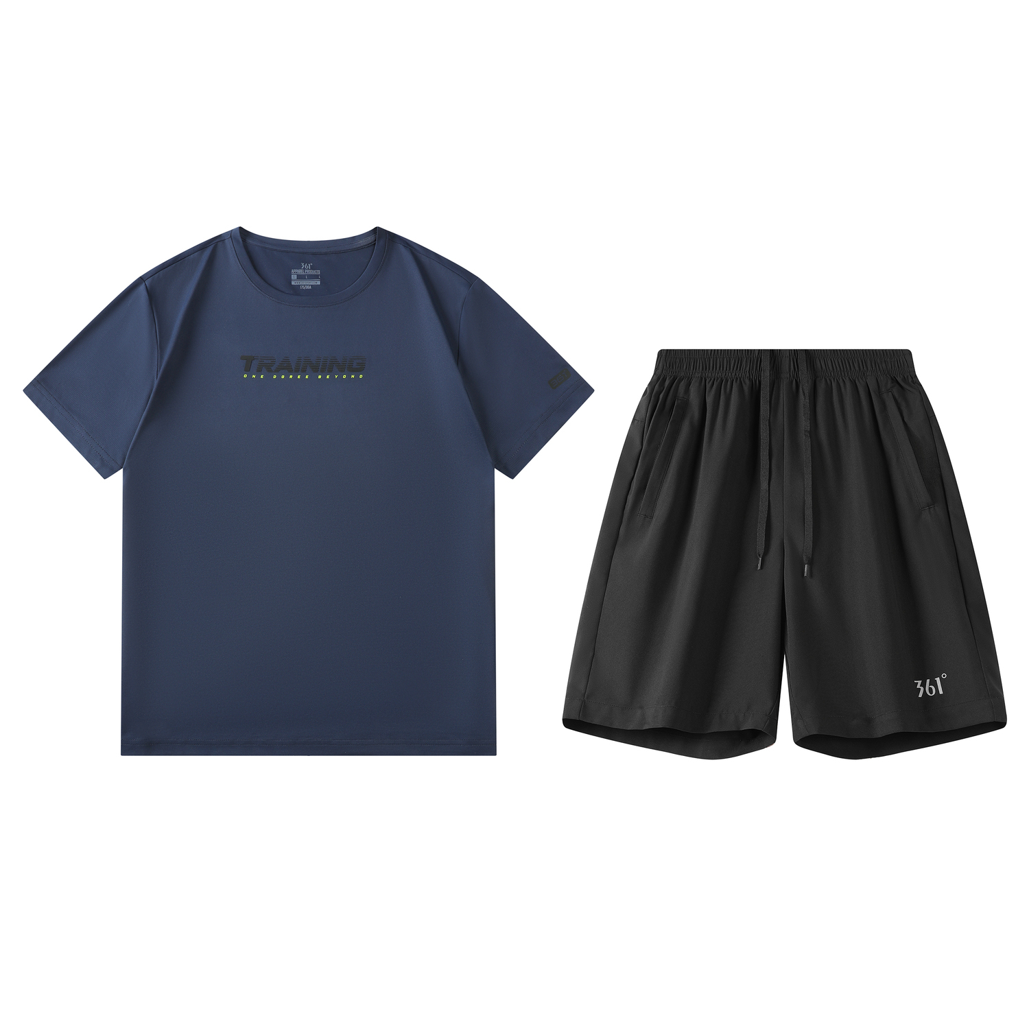 Тонкий футболка Casual Sportswear Unisex с круглым вырезом 361°, clothing sets (classic темно-синий t-shirt+super черный shorts)
Тонкий футболка Casual Sportswear Unisex с круглым вырезом 361°, clothing sets (classic темно-синий t-shirt+super черный shorts)