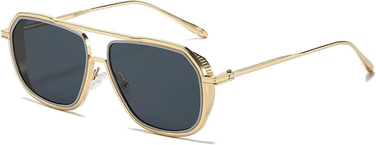 Мужские солнцезащитные очки в стиле ретро с металлическим блеском, градиентные линзы, защита от УФ-излучения UV400; женские солнцезащитные очки в стиле панк TKKTLLT, Golden Grey
Мужские солнцезащитные очки в стиле ретро с металлическим блеском, градиентные линзы, защита от УФ-излучения UV400; женские солнцезащитные очки в стиле панк TKKTLLT, Golden Grey