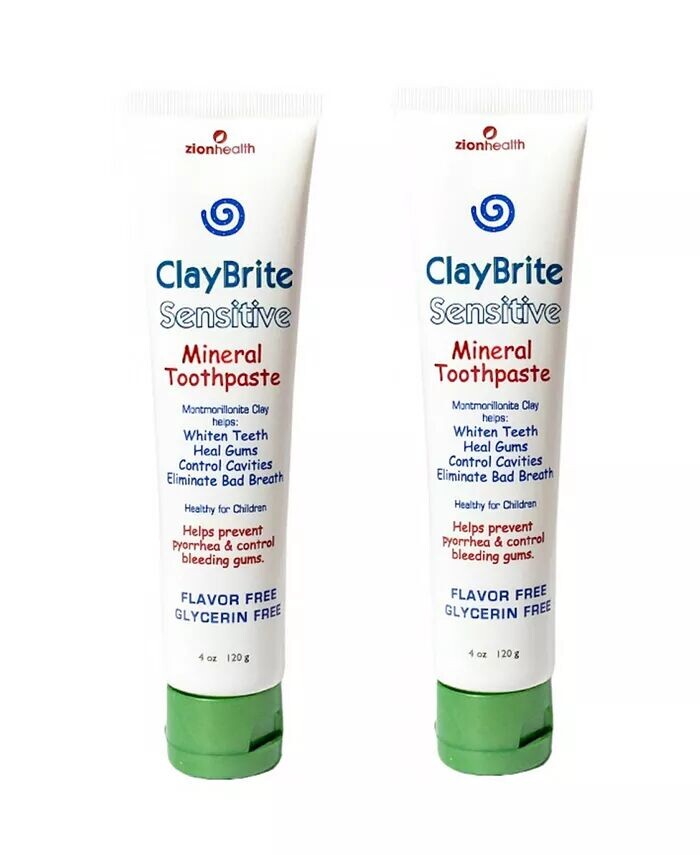 Зубная паста Claybrite Sensitive, набор из 2 упаковок для максимального облегчения, 8 унций Zion Health
Зубная паста Claybrite Sensitive, набор из 2 упаковок для максимального облегчения, 8 унций Zion Health