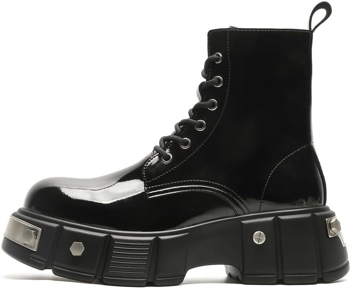 Мужские черные готические ботильоны на платформе с шнуровкой, боковой молнией и протекторной подошвой, боевые ботинки в стиле панк, мотоциклетные готические туфли Generic
Мужские черные готические ботильоны на платформе с шнуровкой, боковой молнией и протекторной подошвой, боевые ботинки в стиле панк, мотоциклетные готические туфли Generic