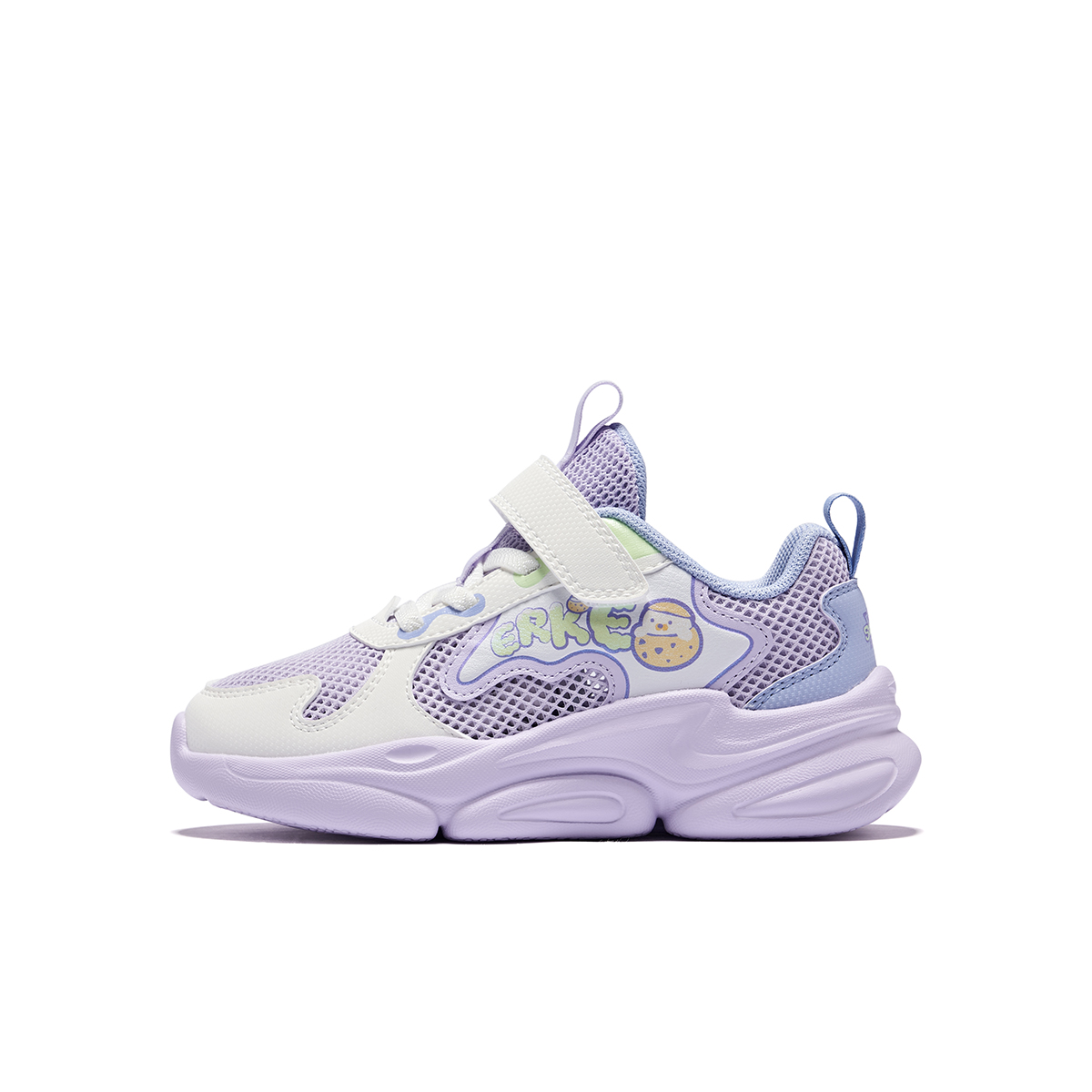 ERKE KIDS Нескользящие и износостойкие, легкие, амортизирующие, низкие повседневные кроссовки, ароматизированные, фиолетовые/матово-белые, детские
ERKE KIDS Нескользящие и износостойкие, легкие, амортизирующие, низкие повседневные кроссовки, ароматизированные, фиолетовые/матово-белые, детские