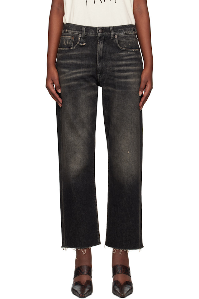 Прямые джинсы-бойфренды R13, черный
Прямые джинсы-бойфренды R13, черный