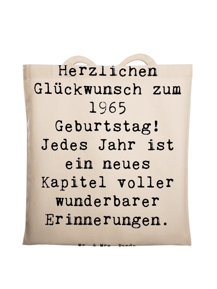 Сумка через плечо с надписью 1965 год рождения, кремового цвета Mr. & Mrs. Panda
Сумка через плечо с надписью 1965 год рождения, кремового цвета Mr. & Mrs. Panda