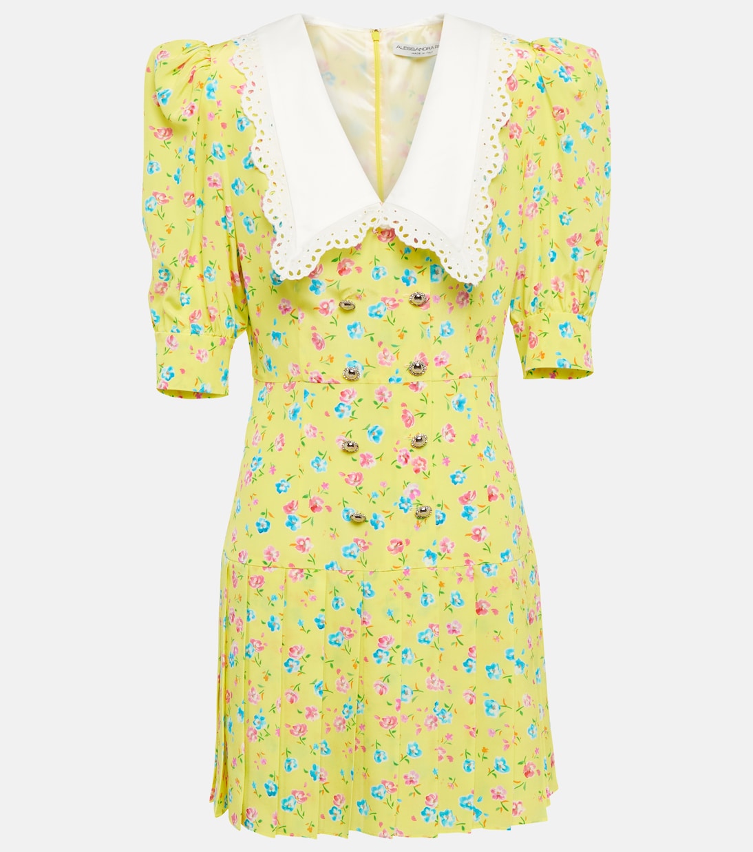 Мини-платье из шелка с цветочным принтом Alessandra Rich, желтый
Мини-платье из шелка с цветочным принтом Alessandra Rich, желтый