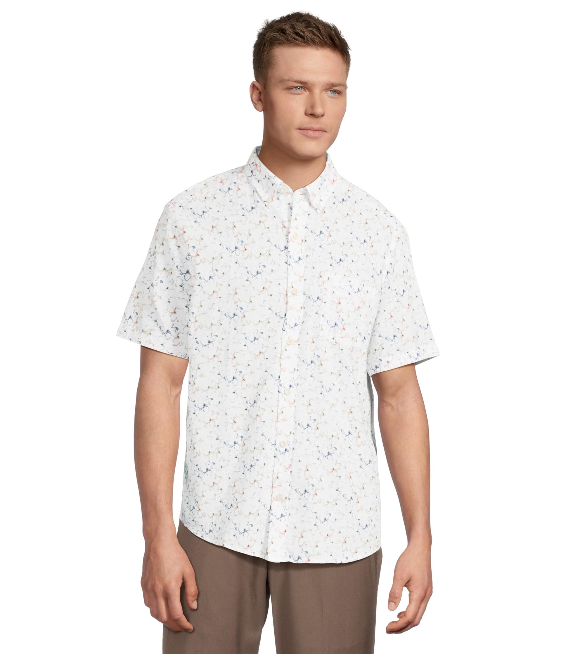 Рубашка Johnston & Murphy Short Sleeve Floral Print Linen Shirt, White Multi
Рубашка Johnston & Murphy Short Sleeve Floral Print Linen Shirt, White Multi