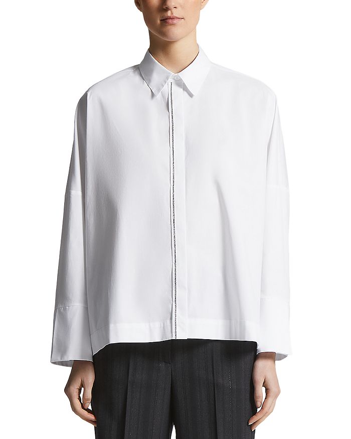 Блузка с застежкой спереди Peserico, белый
Блузка с застежкой спереди Peserico, белый