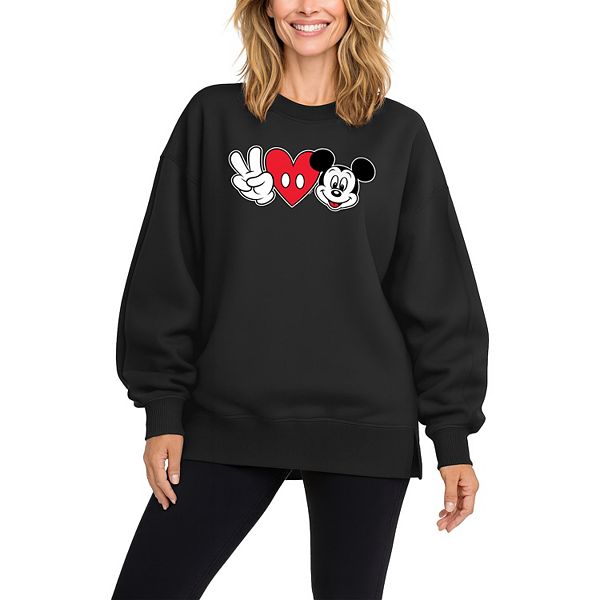 Женский оверсайз флисовый свитшот Mickey Mouse Peace Love Disney
Женский оверсайз флисовый свитшот Mickey Mouse Peace Love Disney