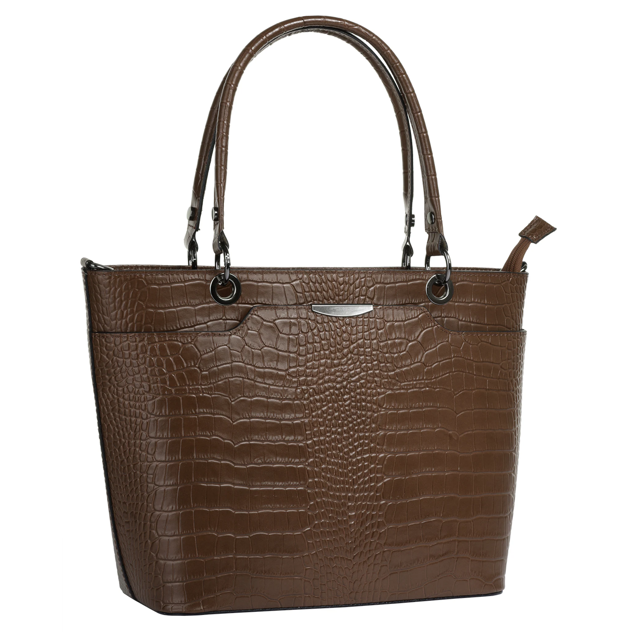 Сумка с ручкой Cluty, натуральная кожа, производство Италия, коричневый 
Сумка с ручкой Cluty, натуральная кожа, производство Италия, коричневый