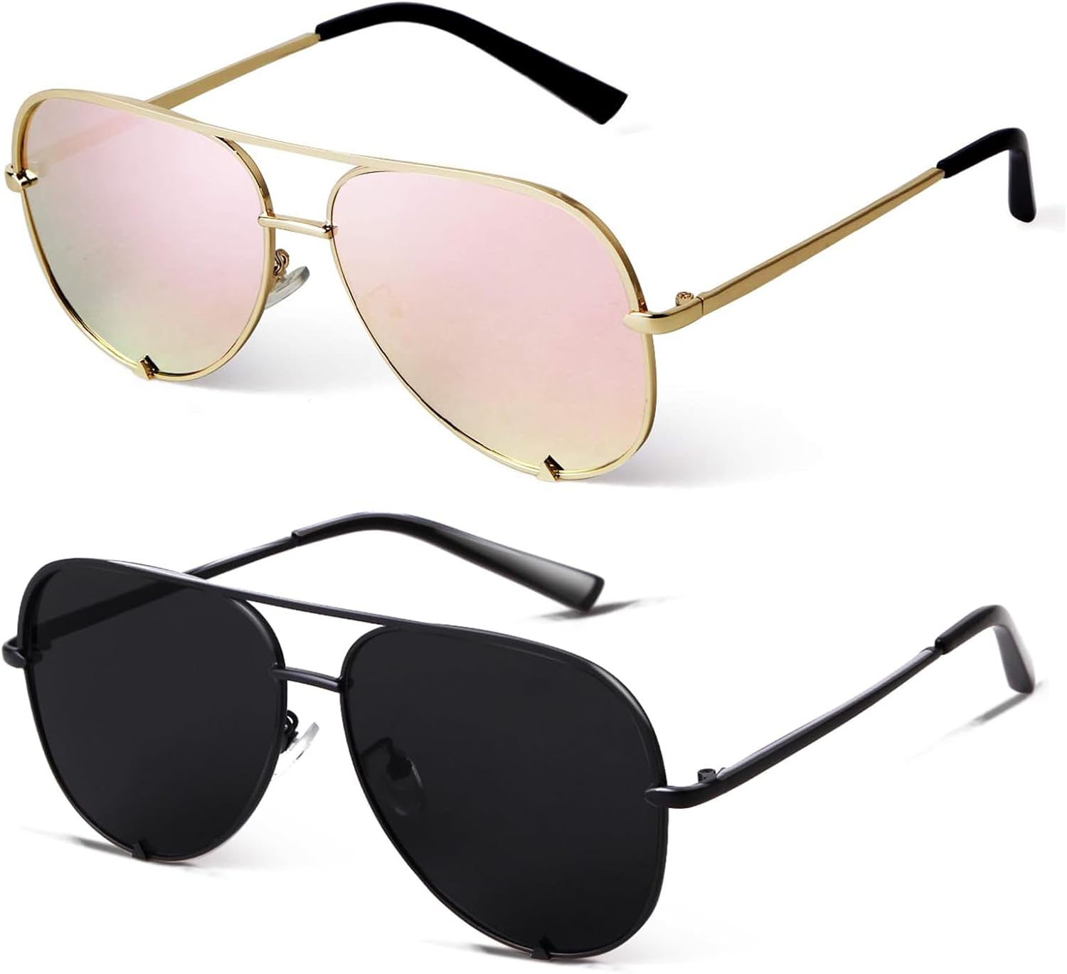 Солнцезащитные очки-авиаторы SORVINO большого размера для женщин и мужчин, модные, в стиле ретро, объемные, черные, с эффектом потертости, классическая защита от УФ-излучения, 2pack-black+mirrored Pink
Солнцезащитные очки-авиаторы SORVINO большого размера для женщин и мужчин, модные, в стиле ретро, объемные, черные, с эффектом потертости, классическая защита от УФ-излучения, 2pack-black+mirrored Pink