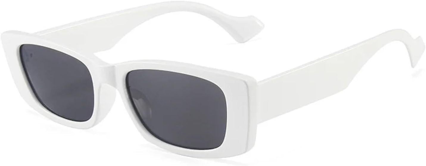 Модные маленькие прямоугольные солнцезащитные очки для женщин в стиле ретро с оправой из геля, солнцезащитные очки для мужчин с защитой от УФ-излучения UV400 TVTBBVV, White Gray
Модные маленькие прямоугольные солнцезащитные очки для женщин в стиле ретро с оправой из геля, солнцезащитные очки для мужчин с защитой от УФ-излучения UV400 TVTBBVV, White Gray