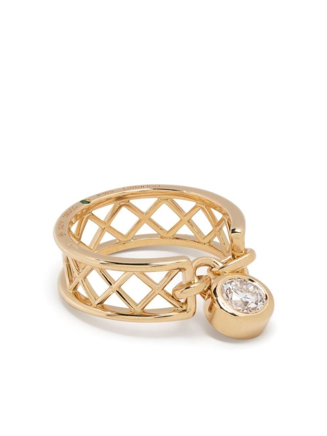 Кольцо из переработанного желтого золота с бриллиантом Courbet, золотой 
Кольцо из переработанного желтого золота с бриллиантом Courbet, золотой