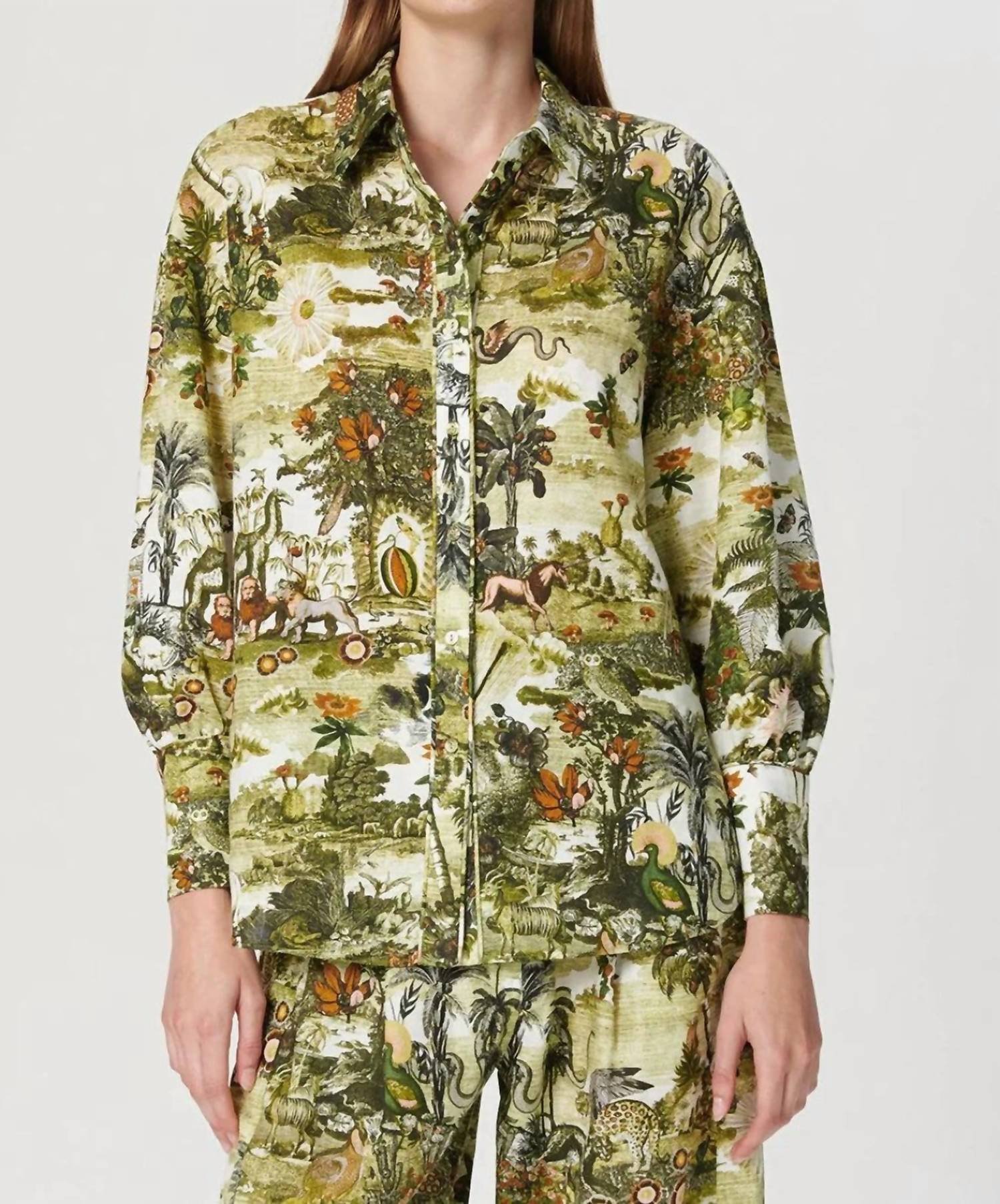 Рубашка на пуговицах Sierra в цвете Eden Green CHUFY
Рубашка на пуговицах Sierra в цвете Eden Green CHUFY