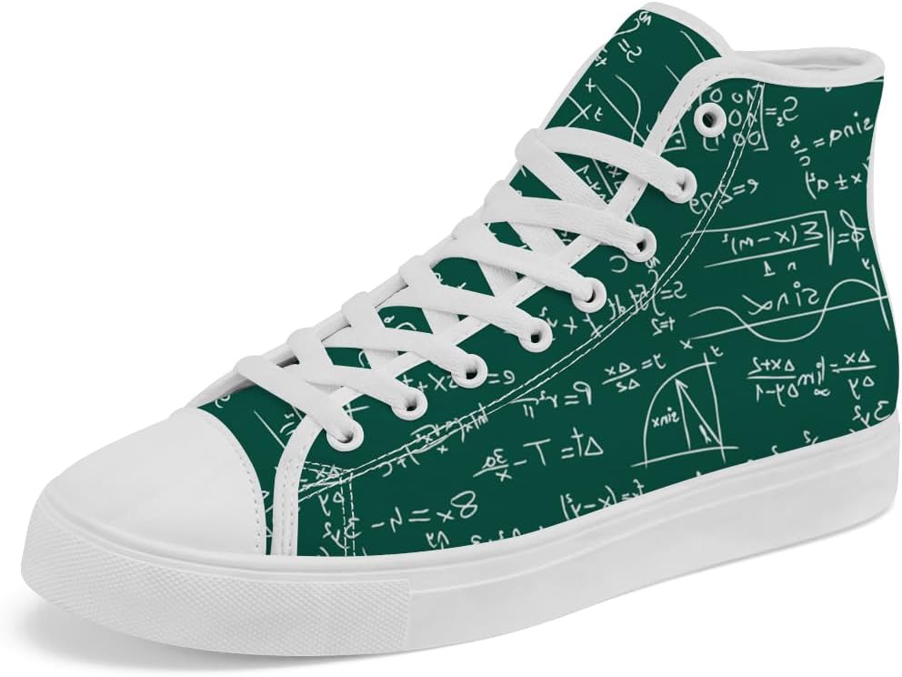 Кеды на высокой подошве Math для женщин и мужчин, школьные, учительские, из канвы, с шнуровкой, повседневная обувь, подарок для мужчин и женщин Chebing, белый/зеленый
Кеды на высокой подошве Math для женщин и мужчин, школьные, учительские, из канвы, с шнуровкой, повседневная обувь, подарок для мужчин и женщин Chebing, белый/зеленый