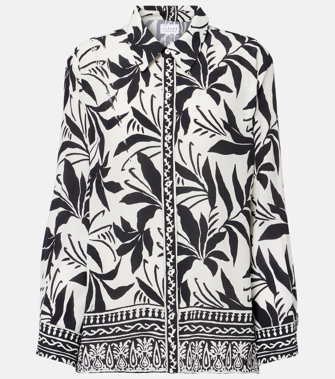Сиена принтованная рубашка Velvet, черный
Сиена принтованная рубашка Velvet, черный
