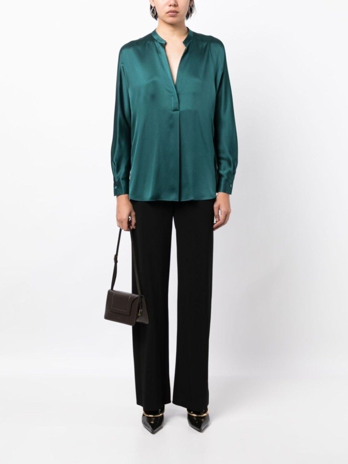 Vince прямые брюки с завышенной талией, черный
Vince прямые брюки с завышенной талией, черный