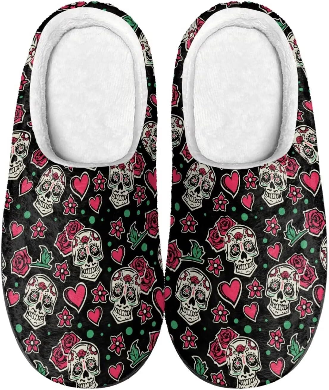 Милые мультяшные фланелевые тапочки Howilath унисекс, теплые и дышащие хлопковые тапочки с противоскользящей подошвой, Rose Heart Skull
Милые мультяшные фланелевые тапочки Howilath унисекс, теплые и дышащие хлопковые тапочки с противоскользящей подошвой, Rose Heart Skull