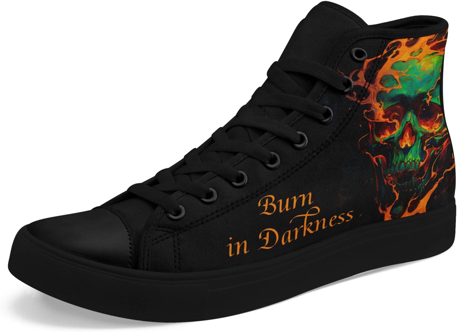 Высокие кеды на шнуровке AWSOLE Gothic с черепом для мужчин и женщин с принтами бабочек, пламени и цветов, яркие плоские повседневные кроссовки для прогулок, черный/зеленый/оранжевый
Высокие кеды на шнуровке AWSOLE Gothic с черепом для мужчин и женщин с принтами бабочек, пламени и цветов, яркие плоские повседневные кроссовки для прогулок, черный/зеленый/оранжевый