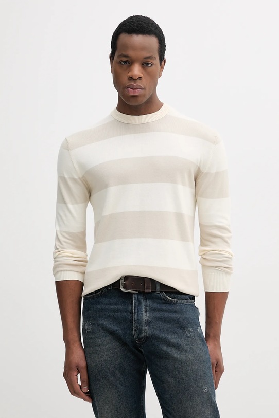 Хлопковый свитер United Colors Of Benetton, бежевый
Хлопковый свитер United Colors Of Benetton, бежевый