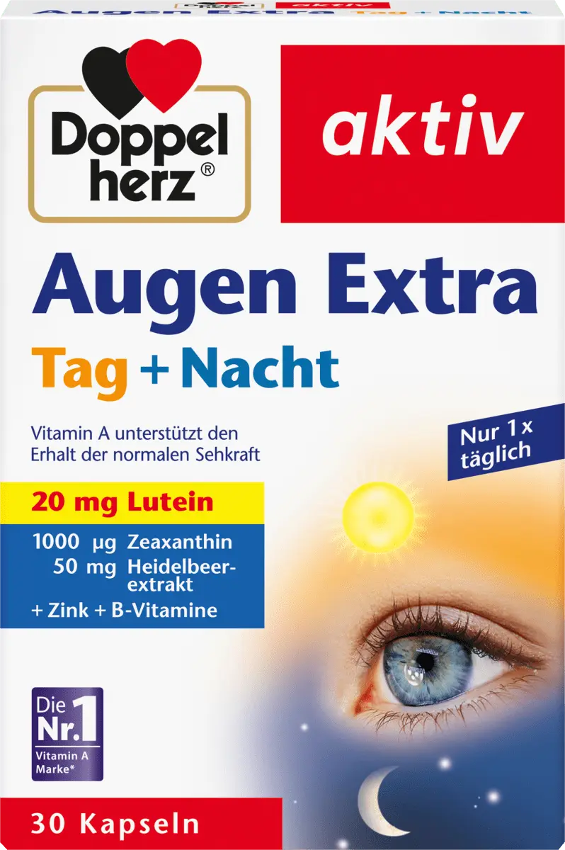 Eye Extra Day + Night Капсулы 30 шт. 16,2 г Doppelherz
Eye Extra Day + Night Капсулы 30 шт. 16,2 г Doppelherz