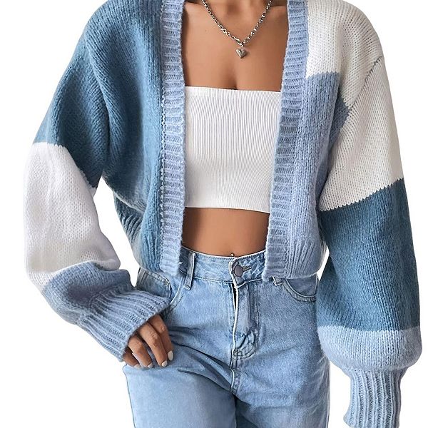 Женский кардиган с укороченным кроем и пышными рукавами Clearflower, Blue
Женский кардиган с укороченным кроем и пышными рукавами Clearflower, Blue