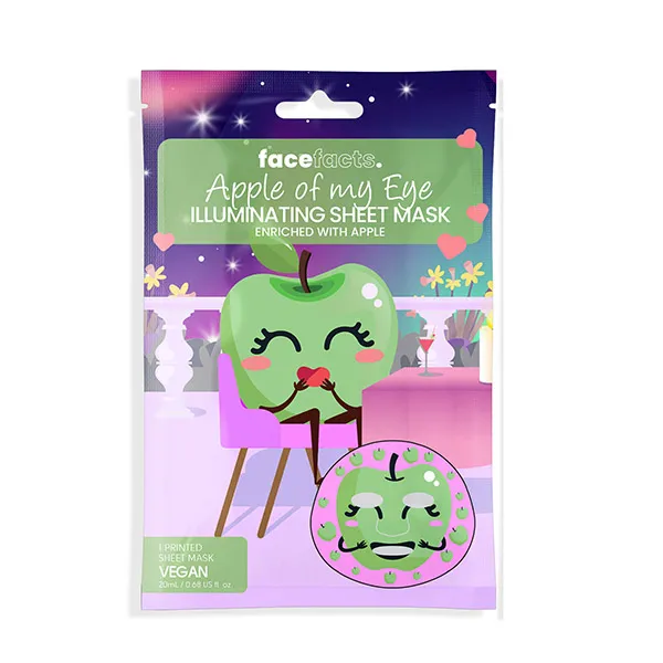 Осветляющая маска для лица Apple Of My Eye Facefacts, 1 UD
Осветляющая маска для лица Apple Of My Eye Facefacts, 1 UD