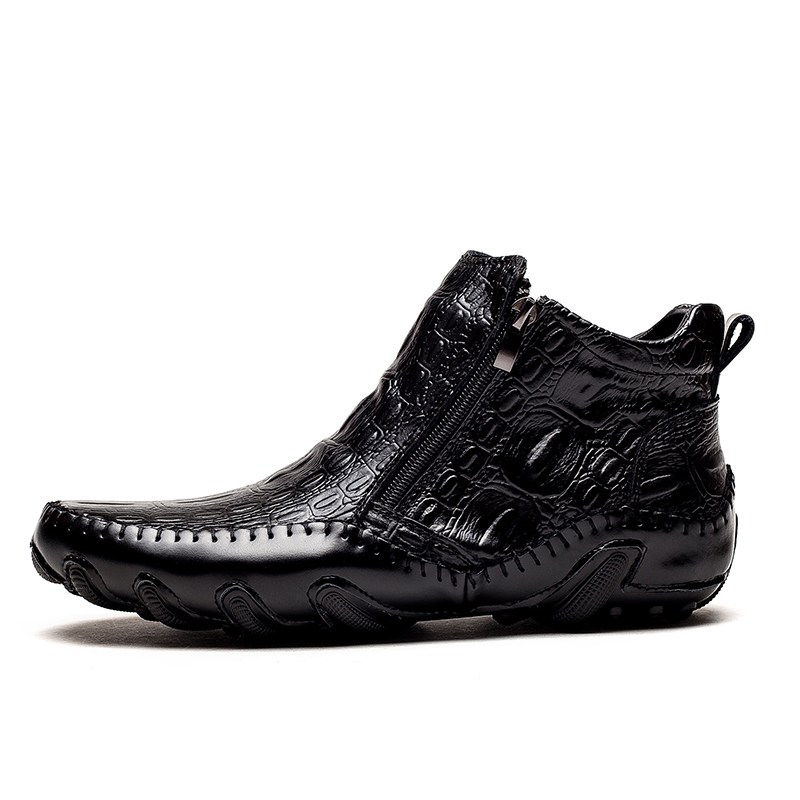 Kung Fu partners Мужские повседневные кожаные ботинки с черной флисовой подкладкой, цвет Black-Fleece-Lined 
Kung Fu partners Мужские повседневные кожаные ботинки с черной флисовой подкладкой, цвет Black-Fleece-Lined