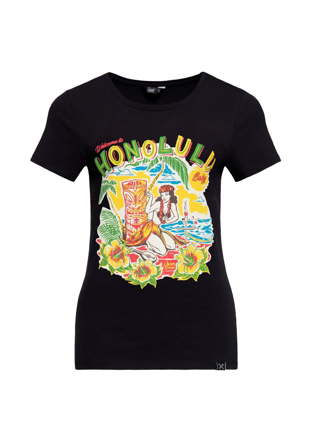 Рубашка с принтом и гавайским принтом Гонолулу QUEEN KEROSIN, черный
Рубашка с принтом и гавайским принтом Гонолулу QUEEN KEROSIN, черный