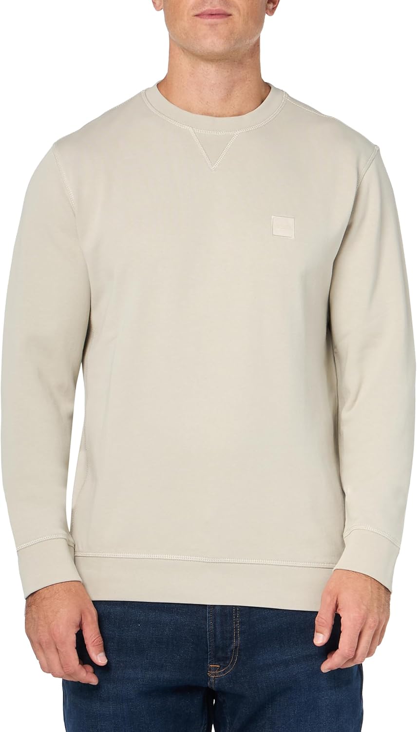 BOSS мужской свитшот из френч-терри с нашивкой-логотипом, Stone Beige
BOSS мужской свитшот из френч-терри с нашивкой-логотипом, Stone Beige