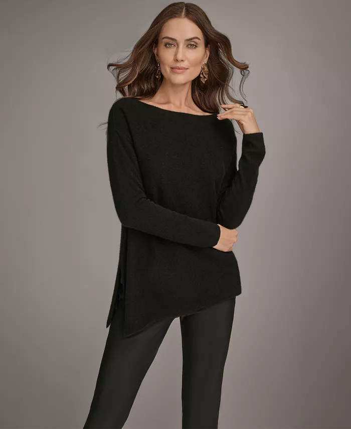 Женский пончо-свитер из кашемира с асимметричным подолом Donna Karan New York, черный
Женский пончо-свитер из кашемира с асимметричным подолом Donna Karan New York, черный