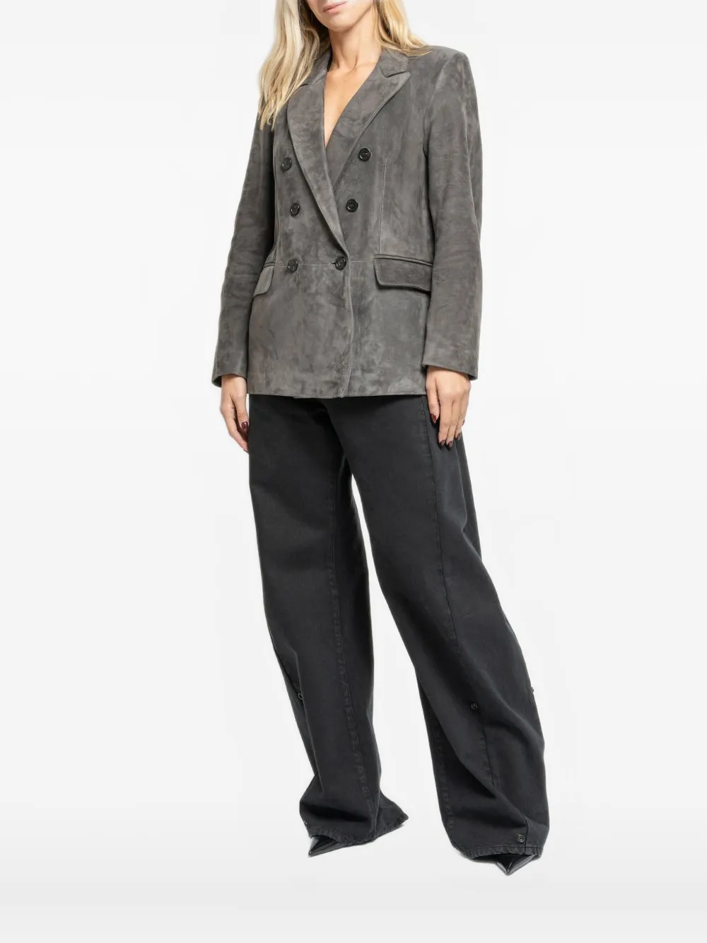 Кожаный двубортный пиджак Arielle Department 5, серый
Кожаный двубортный пиджак Arielle Department 5, серый