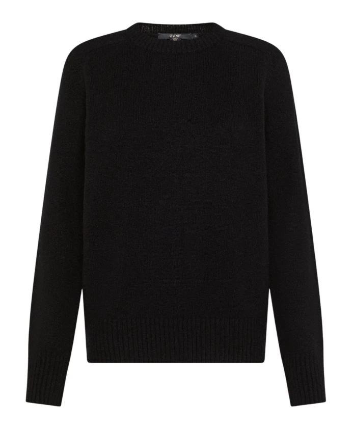 Свитер с круглым вырезом из чистого кашемира Seventy, черный
Свитер с круглым вырезом из чистого кашемира Seventy, черный