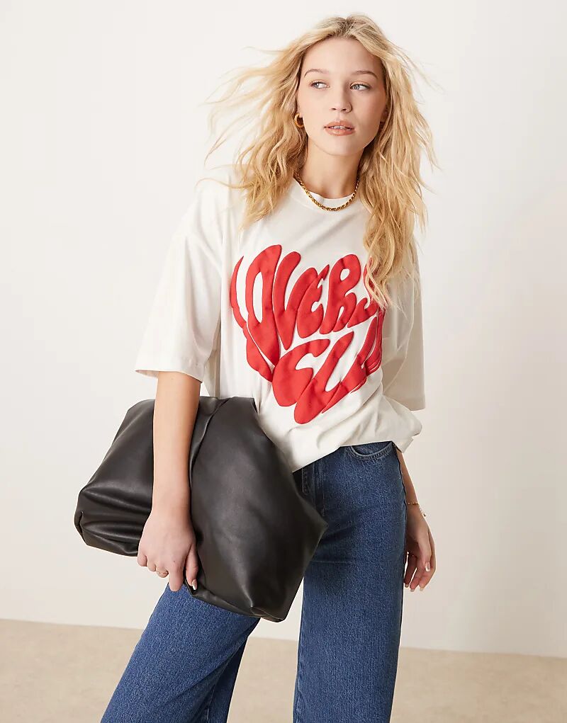 Футболка большого размера с принтом Lovers Club Valentines в кремовом цвете ASOS DESIGN
Футболка большого размера с принтом Lovers Club Valentines в кремовом цвете ASOS DESIGN