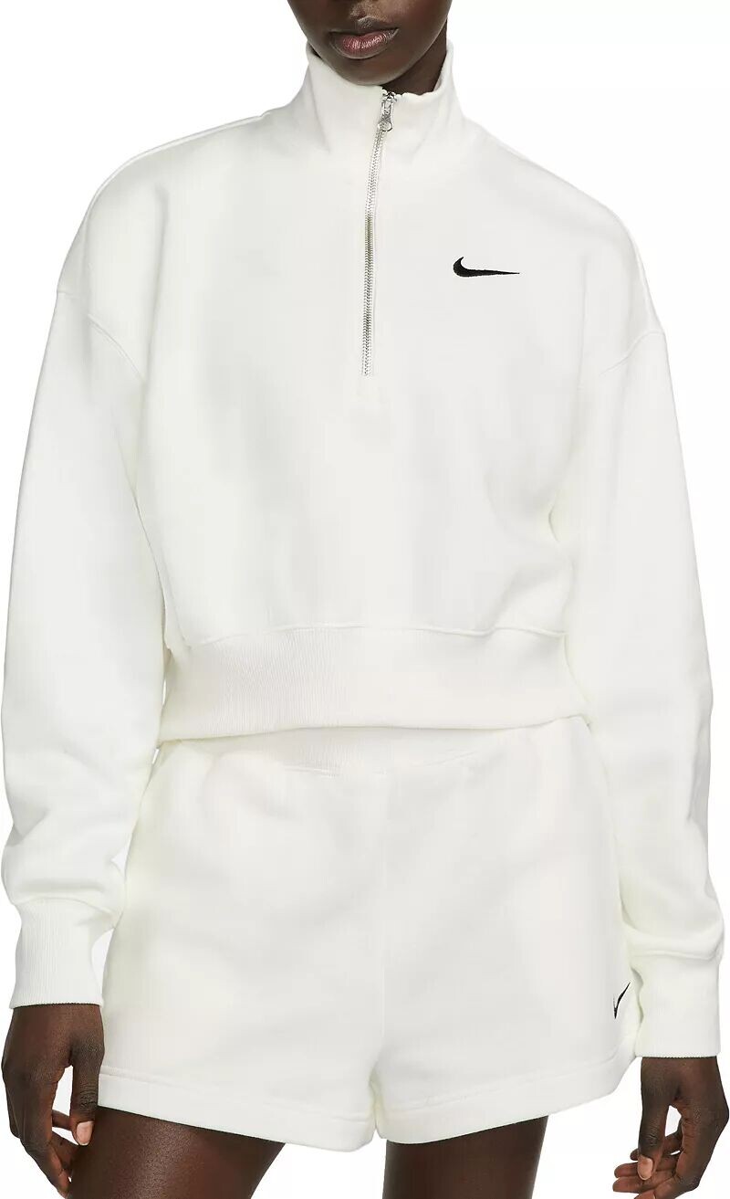 Женский укороченный укороченный свитшот с молнией 1/2 Nike Sportswear большого размера из флиса Phoenix
Женский укороченный укороченный свитшот с молнией 1/2 Nike Sportswear большого размера из флиса Phoenix