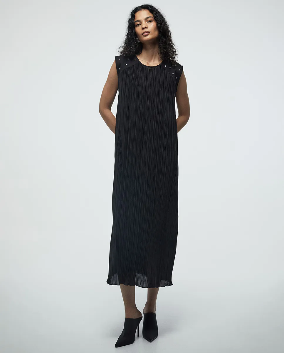 Плиссированное платье с блестками Sfera, черный
Плиссированное платье с блестками Sfera, черный