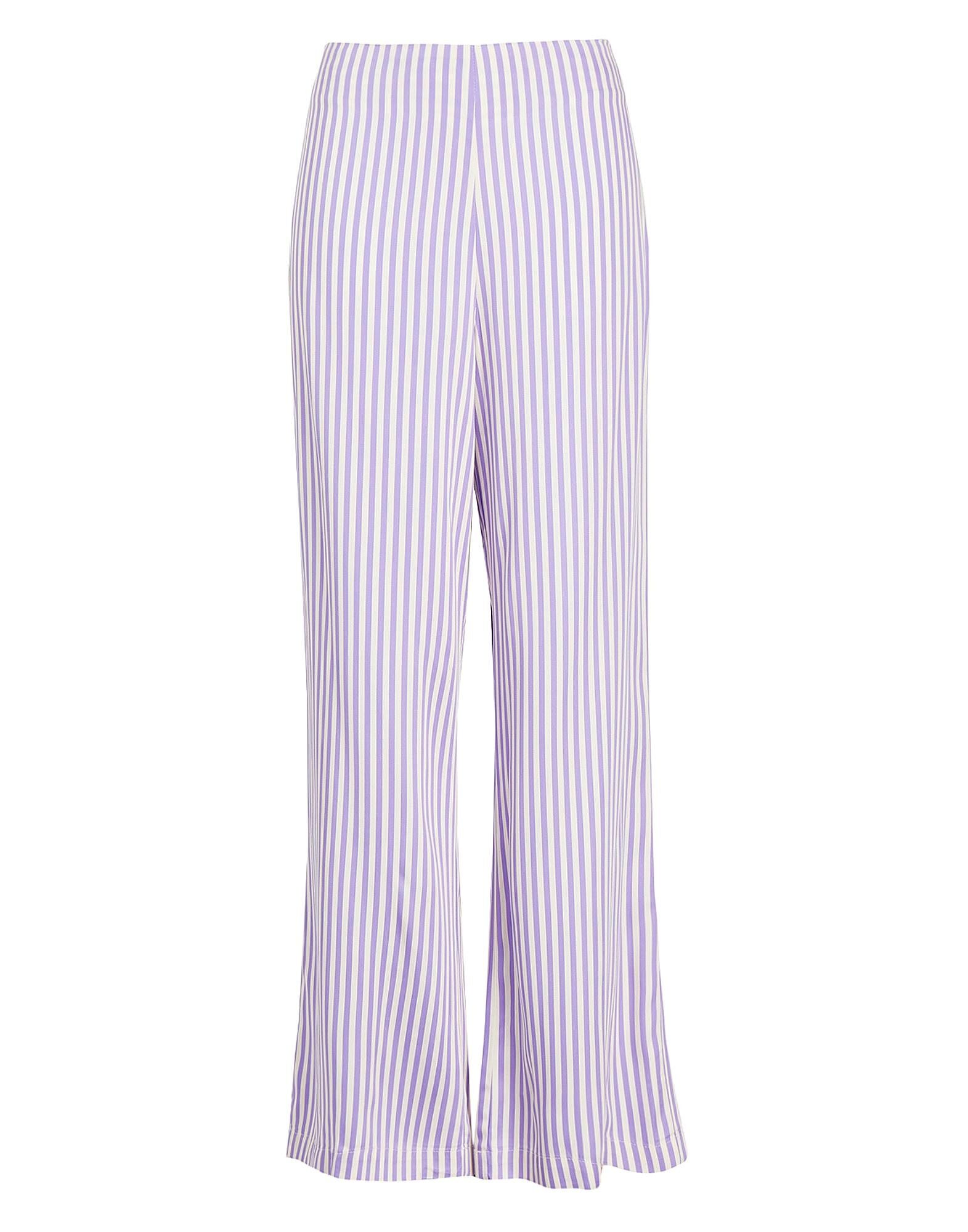 Полосатые вискозные брюки с высокой талией 7 By Yoox, сиреневый
Полосатые вискозные брюки с высокой талией 7 By Yoox, сиреневый