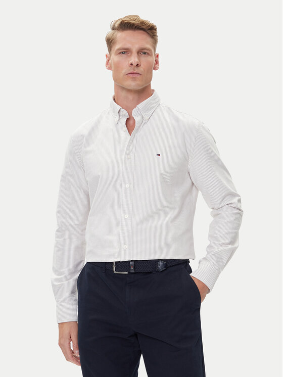 Рубашка regular fit Heritage Oxford MW0MW36238 Tommy Hilfiger, бежевый 
Рубашка regular fit Heritage Oxford MW0MW36238 Tommy Hilfiger, бежевый