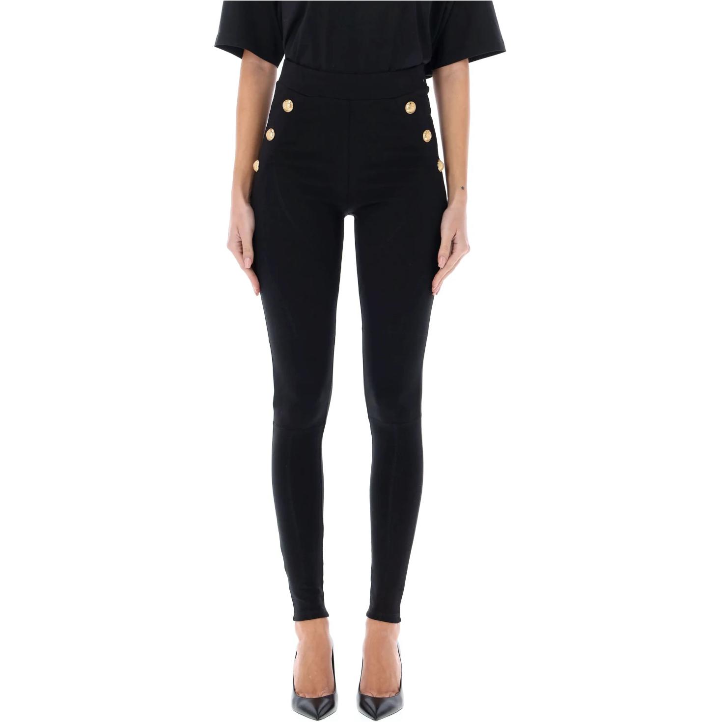 Брюки-леггинсы с детализированными пуговицами BALMAIN, черные
Брюки-леггинсы с детализированными пуговицами BALMAIN, черные