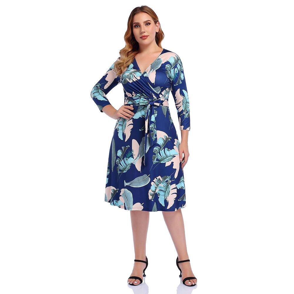 Женское платье-качели миди с рукавом 3/4 и v-образным вырезом из искусственного запаха большого размера для коктейльной вечеринки Kojooin, цвет Banana Leaves
Женское платье-качели миди с рукавом 3/4 и v-образным вырезом из искусственного запаха большого размера для коктейльной вечеринки Kojooin, цвет Banana Leaves