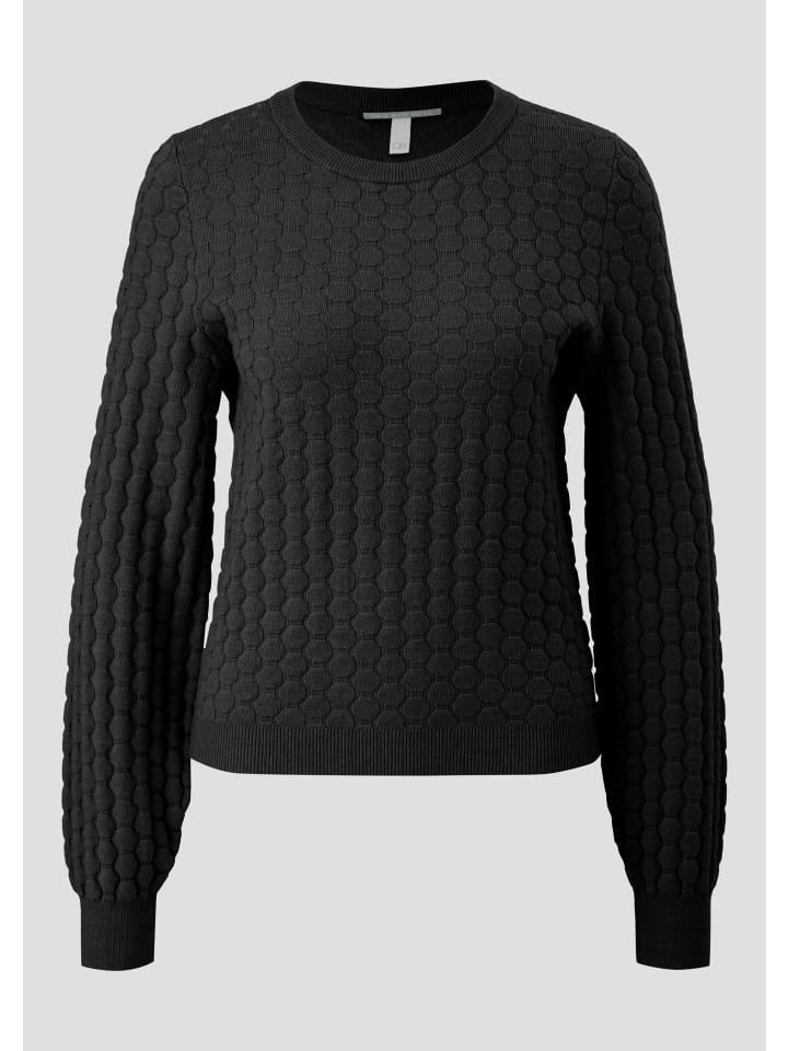 Вязаный свитер в цвете 9999_черный QS
Вязаный свитер в цвете 9999_черный QS