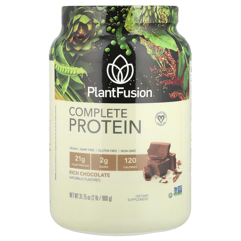 PlantFusion, Complete Protein, насыщенный шоколад, 900 г (2 фунта)
PlantFusion, Complete Protein, насыщенный шоколад, 900 г (2 фунта)