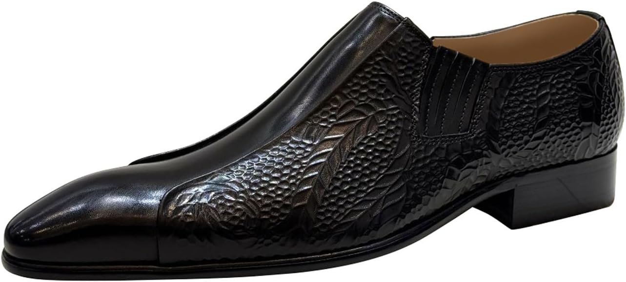 Мужские классические кожаные слипоны Santimon с фактурными деталями, повседневные лоферы для бизнеса, свадеб и особых случаев, черный
Мужские классические кожаные слипоны Santimon с фактурными деталями, повседневные лоферы для бизнеса, свадеб и особых случаев, черный