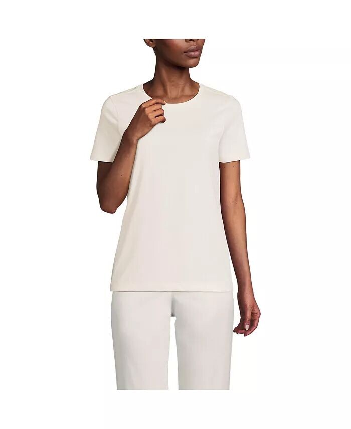 Женская свободная хлопковая футболка с круглым вырезом Supima для высоких женщин Lands' End, белый
Женская свободная хлопковая футболка с круглым вырезом Supima для высоких женщин Lands' End, белый