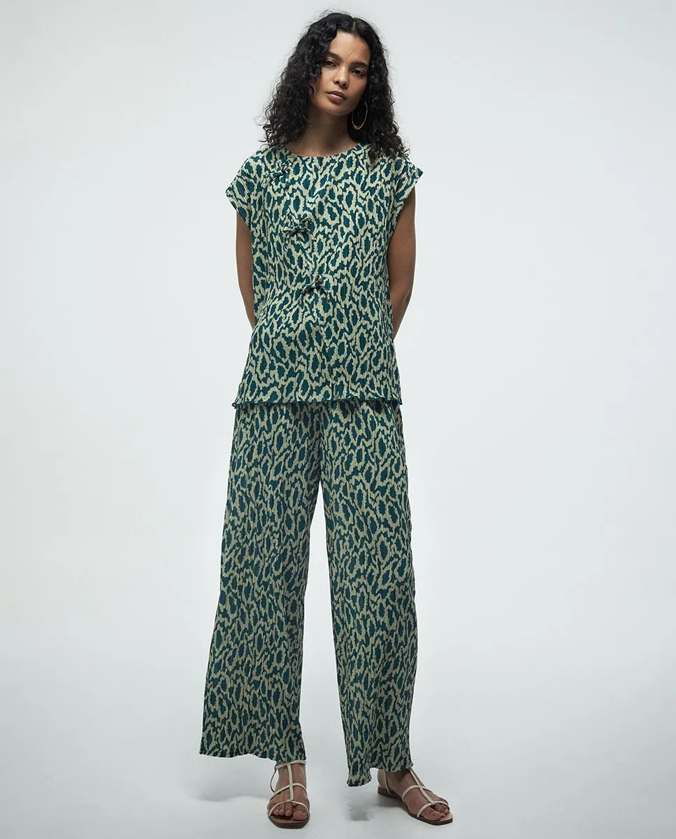 plisado Блузка с принтом Sfera, зеленый
plisado Блузка с принтом Sfera, зеленый