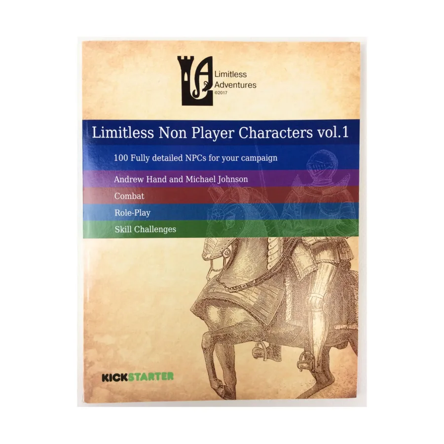 Limitless Non Player Characters - Vol. 1 (Kickstarter Edition), 5th Edition Adventures and Supplements (Limitless Adventures), мягкая обложка
Limitless Non Player Characters - Vol. 1 (Kickstarter Edition), 5th Edition Adventures and Supplements (Limitless Adventures), мягкая обложка